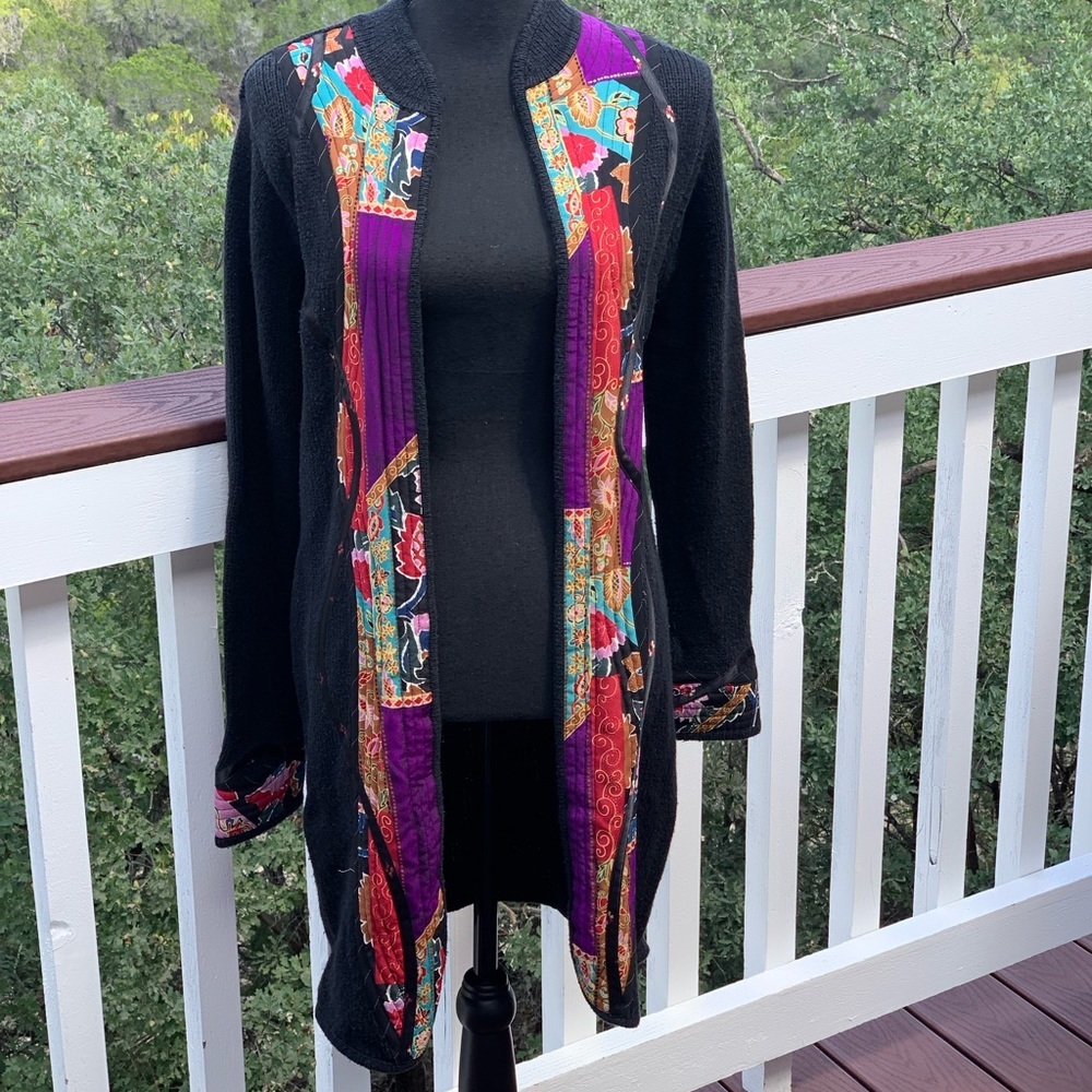 Koos of Course Silk Blend‎ Open Cardigan Sweater